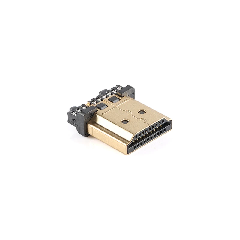 10 szt./2 szt. Złącze wtykowe HDMI 19P lutowane złączem męskim typu A-pozłacane HD 19PIN — zdjęcie 4