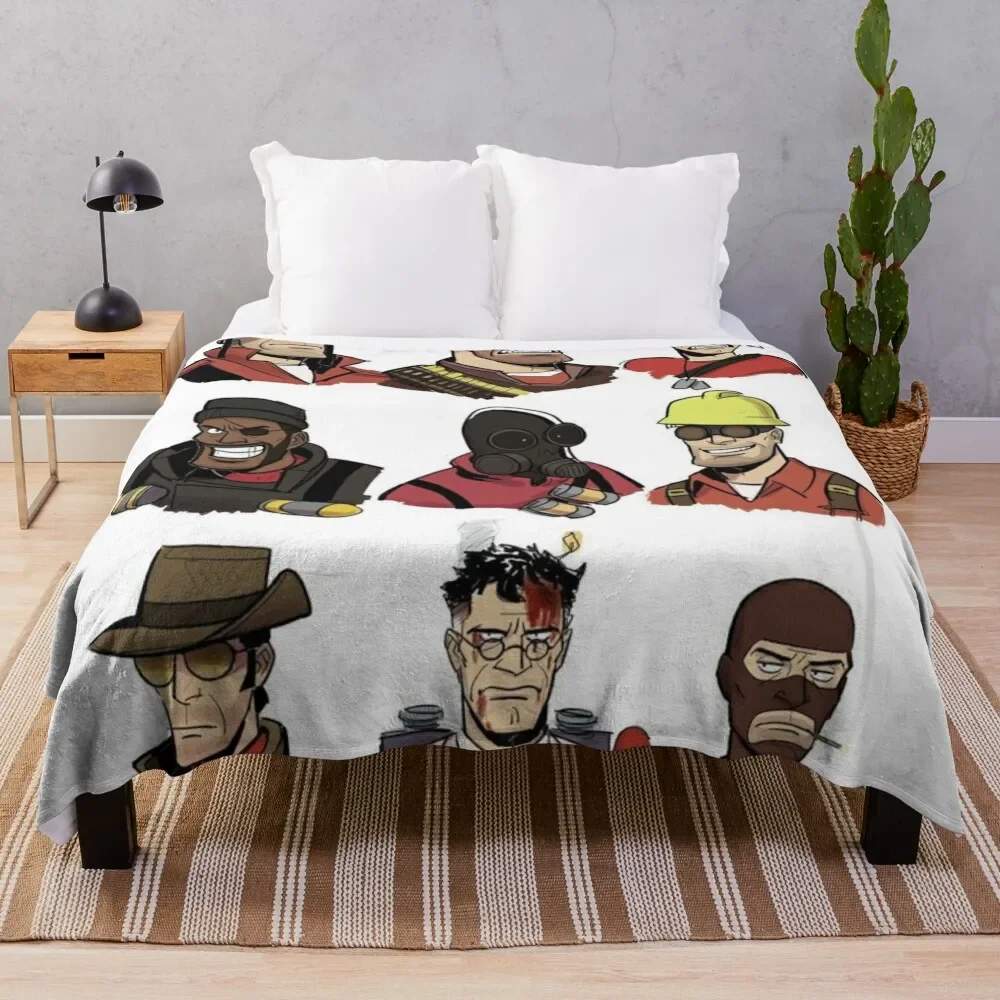 Team Fortress 2 All Units Throw Blanket heavy to sleep halloween Soft Big christmas gifts Blankets