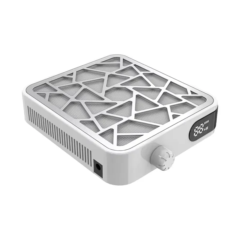 

Best Selling Low Noise Large Suction 6000RPM Mini Size Turbo Type-C Rechargeable Nail Dust Collector Professional