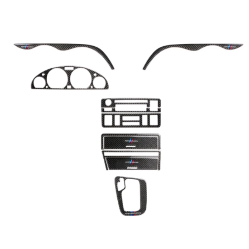 

3 Series Carbon Fiber Interior Car Stickers Central Control CD Panel Gear Cover Trim Lamp Eyebrows Decals For BMW E46 1998-2004