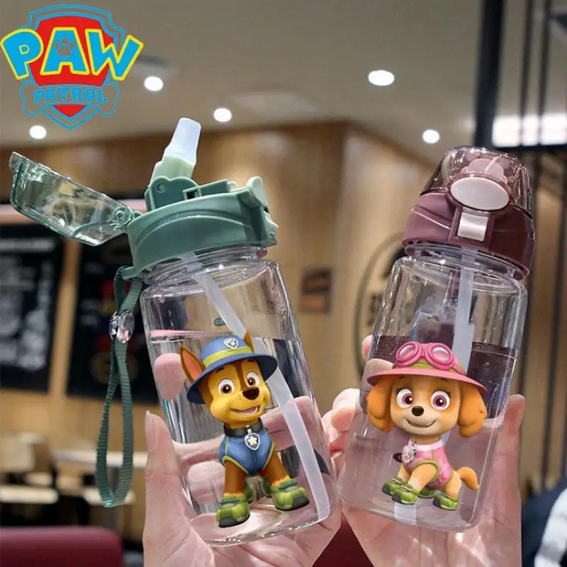 

550Ml Paw Patrol Water Sippy Cup Children's Cup Creative Cartoon Baby Cups with Straws Leakproof Water Bottles Outdoor for Kids