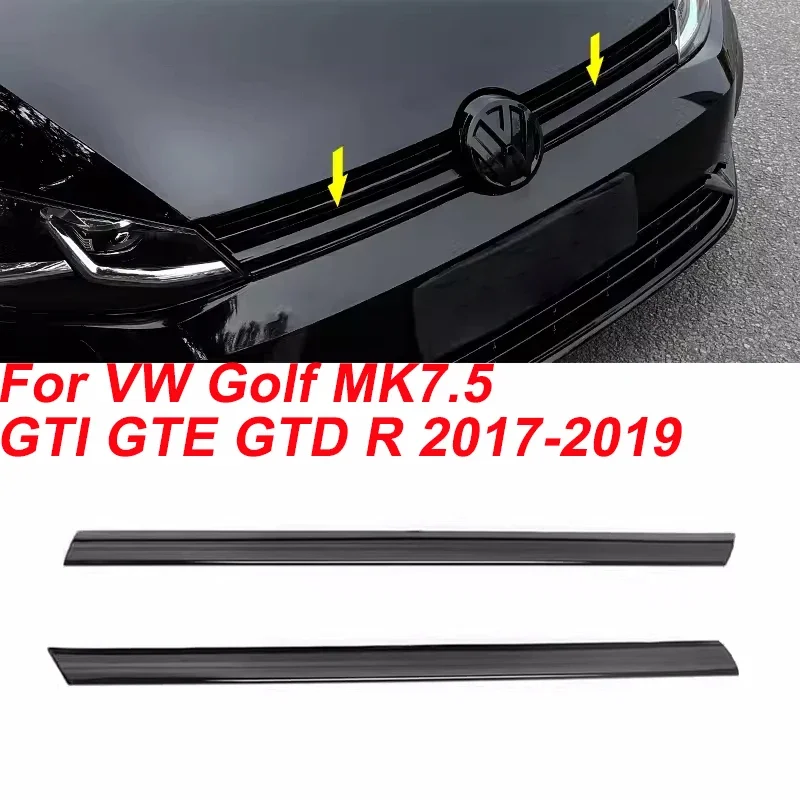 

Для VW Golf MK7.5 Golf GTI GTE GTD R 2017-2019 Спортивная полностью Черная передняя Центральная решетка гриль сетка крышка молдинг отделка украшение