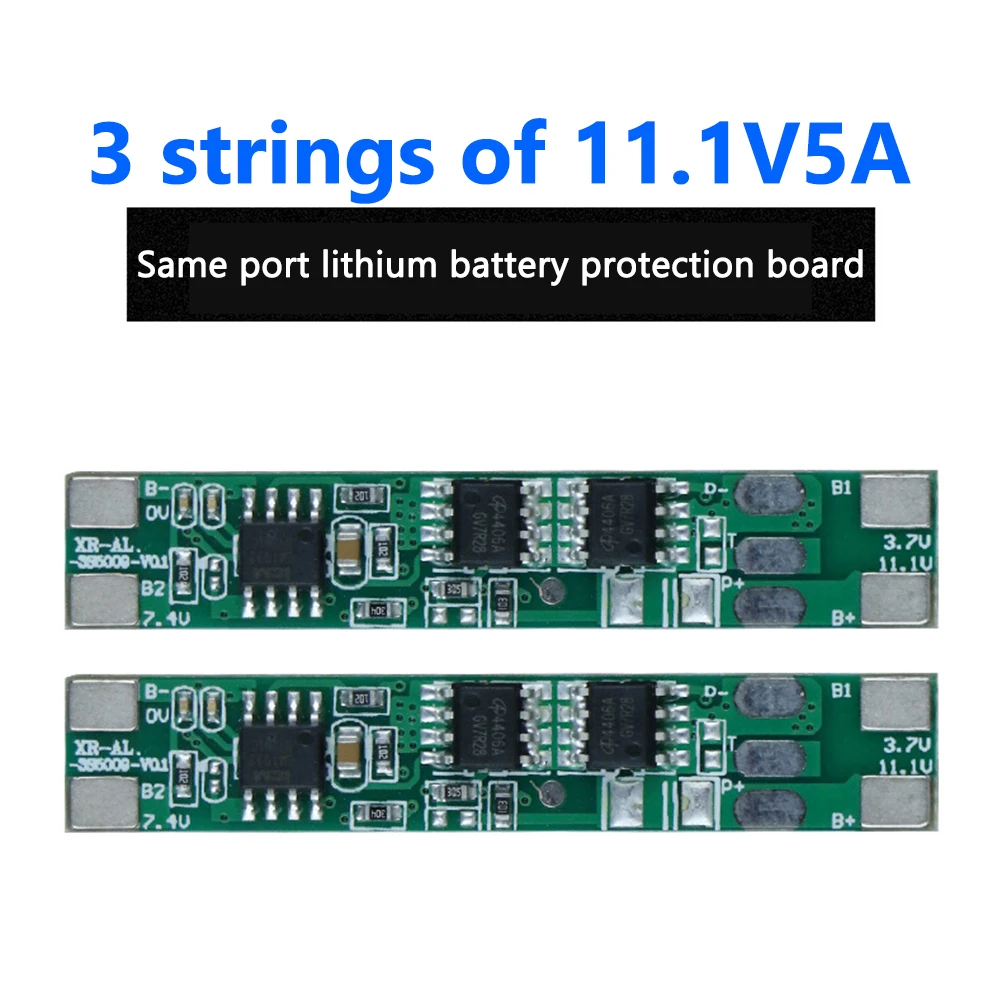 BMS 3S 5A 11.1V 18650 Li-ion Lithium Battery Charger Protection Board with With Nickel Strip Weld Common Port For Power Bank