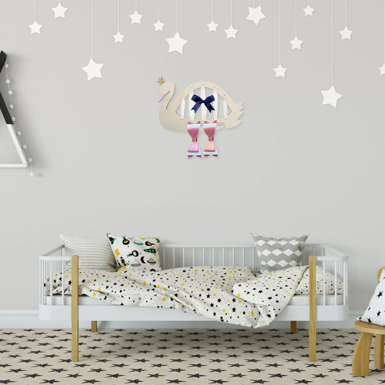 

Bow Hanger Hair Bow Organizer Durable Cotton Rope Hair Clip Holder Room Decor Accessories Organizer