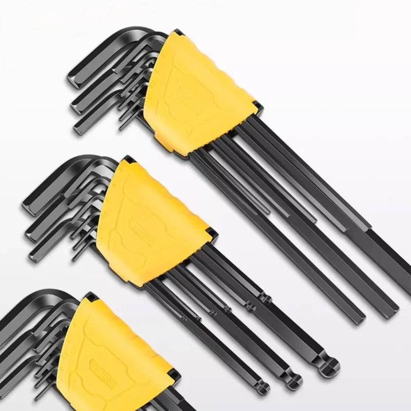 8/9/10pcs Allen Key Set Long Arm Ball Design L Wrench Kit Allen Hex Wrench Screwdriver 1.5mm-10mm Hex Spanner Hand Tools