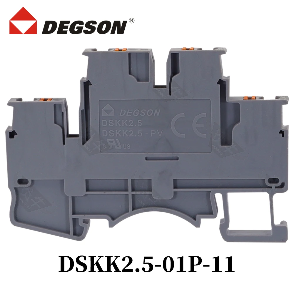 10Pcs DEGSON DSKK2.5-01P-11-00ZH DSKK2.5-PE DSKK2.5-PV D-DSKK2.5 Din rail terminal blocks DSKK2.5 01P  Phoenix  Contact 22A 500V