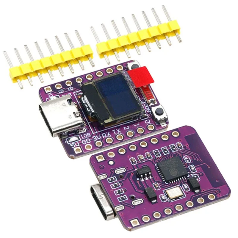 1Set Ceramic Antenna Wifi Bluetooth ESP32 Supermini Development Board ESP32-C3 OLED Development Board With 0.42 Inch OLED Modul