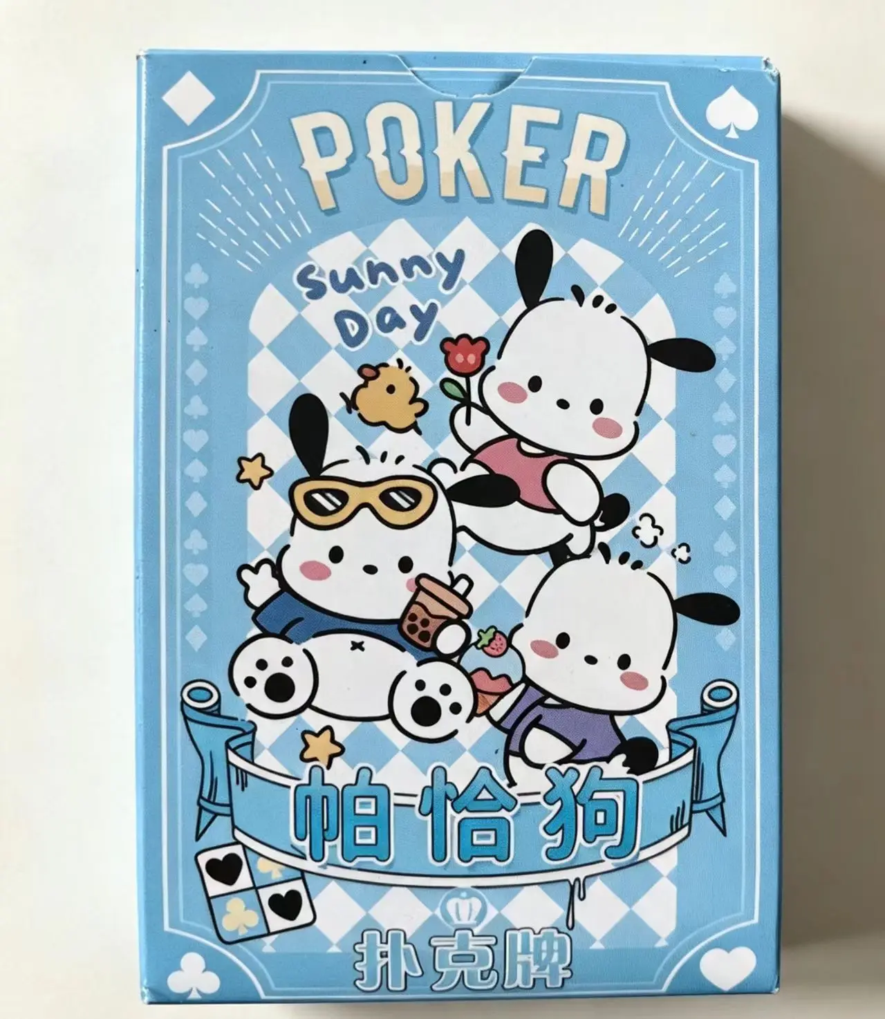 Sanrio Spielkarten Poker Brettspiele Niedliche Cartoon-Figuren Kuromi My Melody Cinnamoroll Pochacco Pompom Purin Hello Kitty Kinderspielzeug Kartenspiel – Detail 12