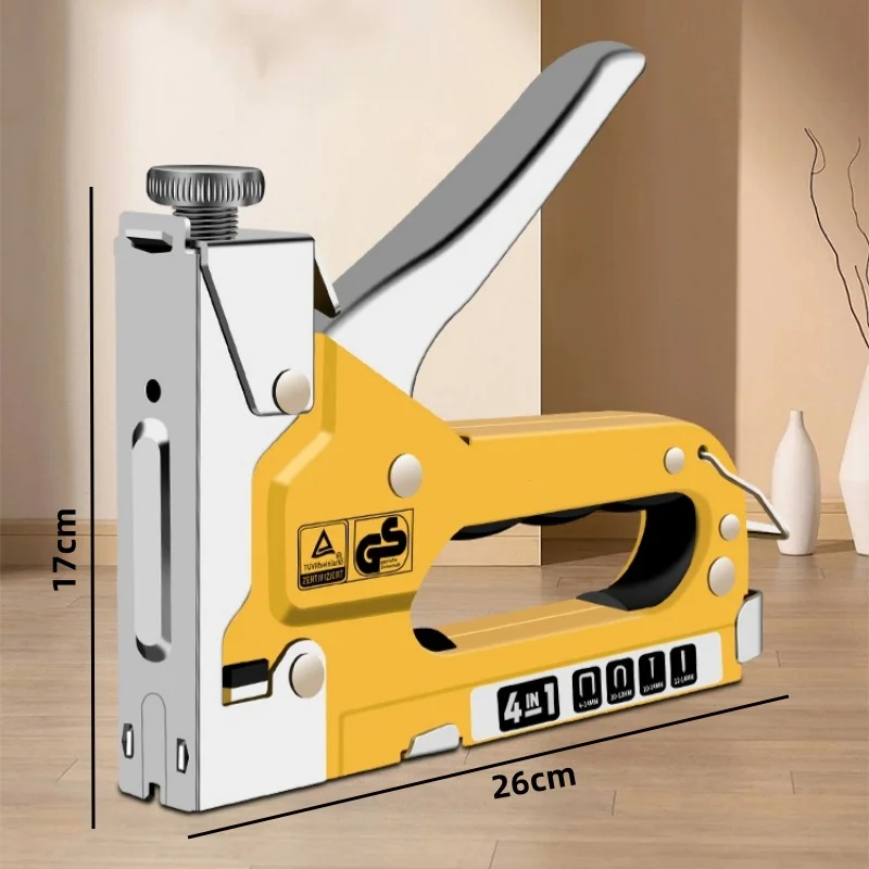 Ручной гвоздезабивной пистолет 4 в 1, легкий пистолет для домашнего использования, кодовый пистолет для гвоздей, воздушный пистолет для деревообработки, специальные прямые степлеры, столярные инструменты