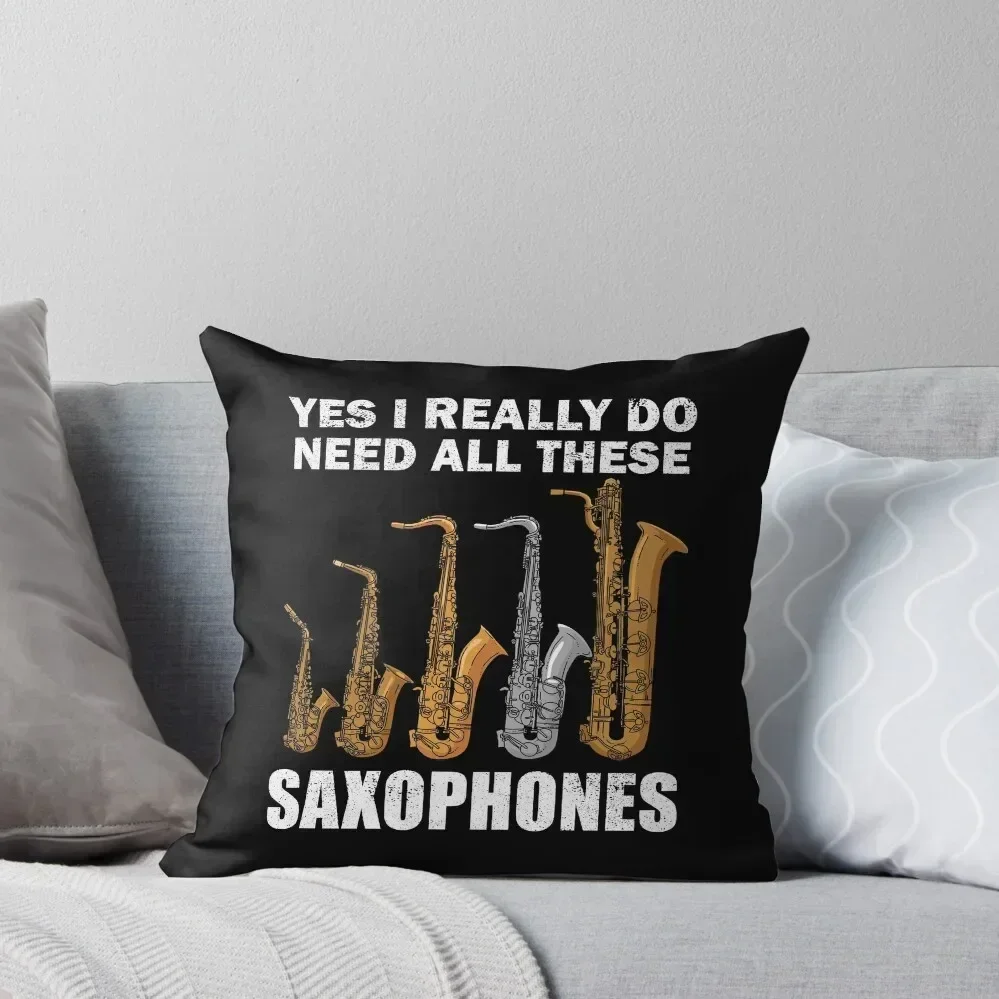 Saxophonist Gifts Jazz Music Gift Women Men Saxophone Throw Pillow ornamental pillows New year Sitting Cushion pillow