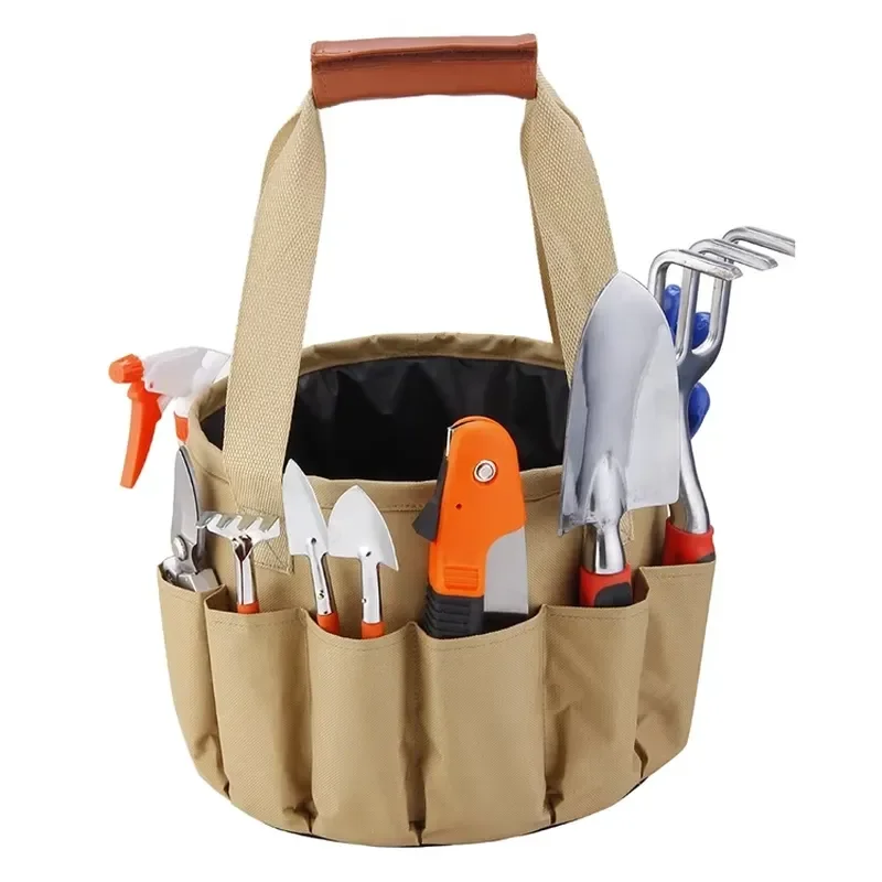 Garden Tool Set Alloy Gardening Tools with Fashion Storage Handbag Soil Weeder Grass Rake for Outdoor Planting Lawn Care