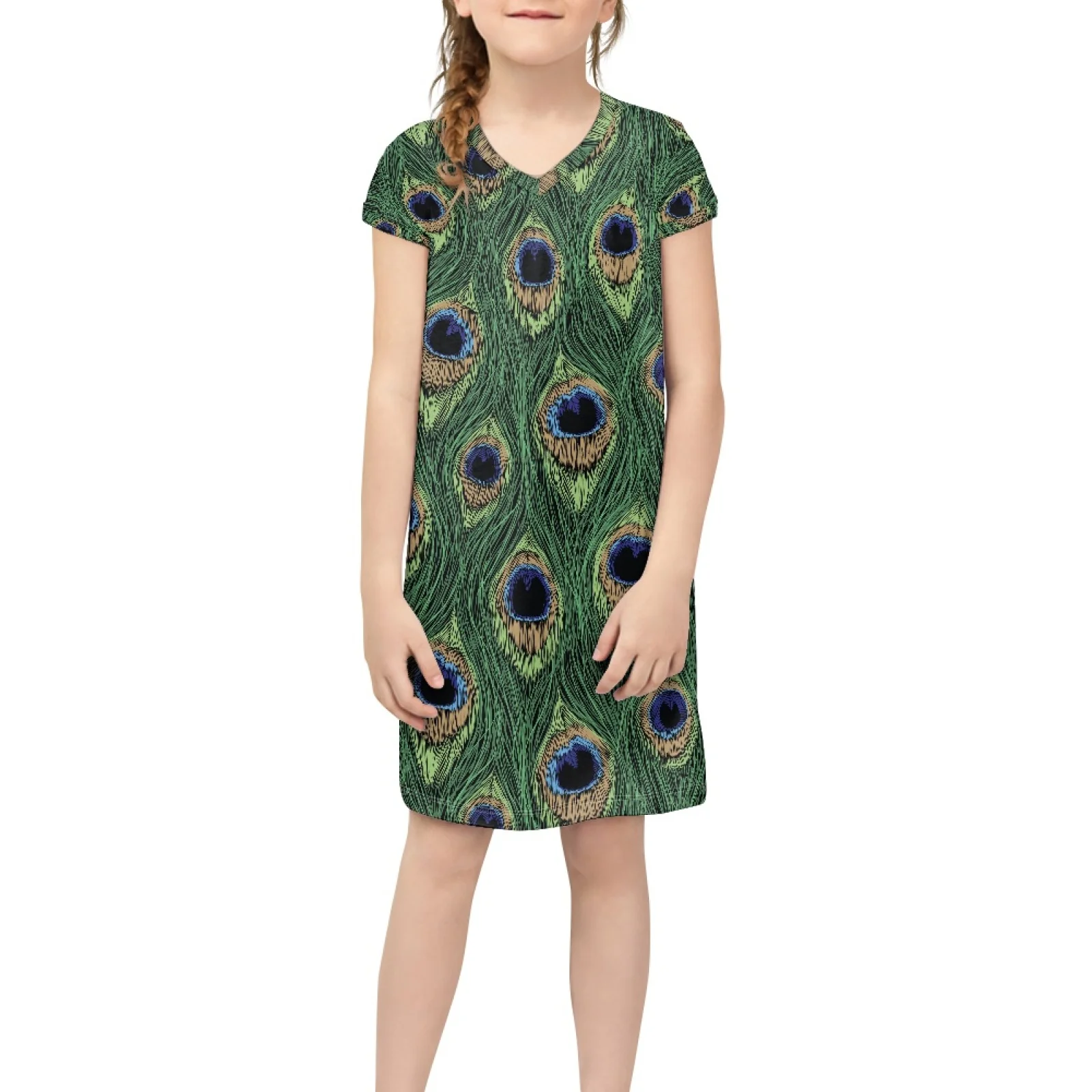 Samoa 4-16 Mädchen Prinzessin Kleid polynesische kurz ärmel ige V-Ausschnitt Kleider girly Mode Kleidung Sommer Tops T-Shirts und Röcke