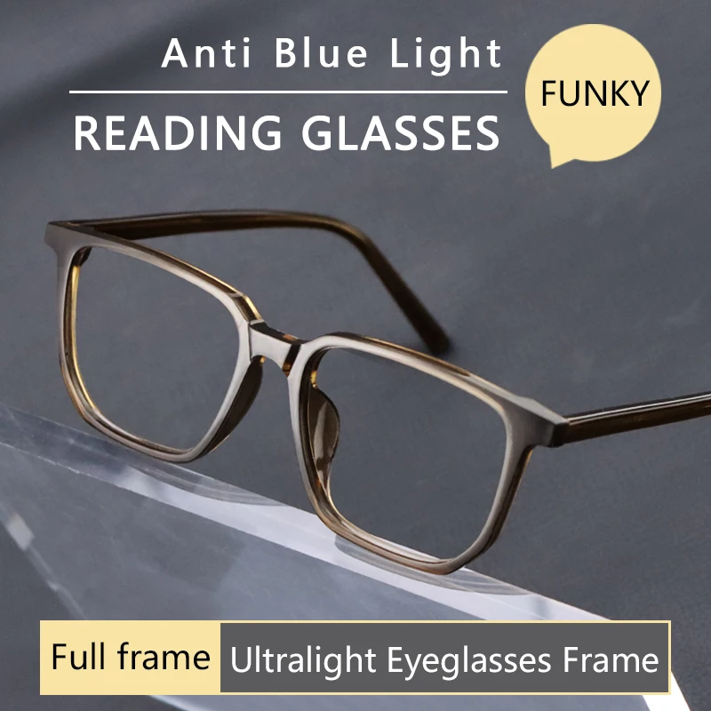 

Large Oversized Reading Glasses Blue Light Blocking Hard & Multi-coated Lens,Ultralight TR90 Magnifying Presbyopic Eyeglasses