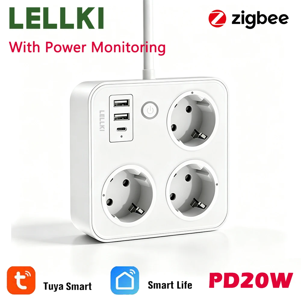 enchufe-inteligente-lellki-eu-zigbee-220v-con-medidor-de-energia-enchufe-pd20w-tipo-c-control-remoto-por-voz-tuya-alexa-16a-4000w