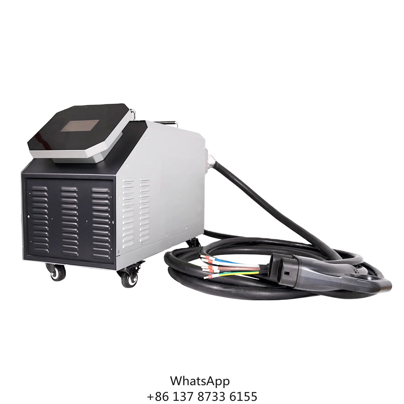 New 7-21kW Single Phase OCPP 1.6 Mobile DC EV Charger With IP65 Protection And 5m Cable For Electric Car Charging Station