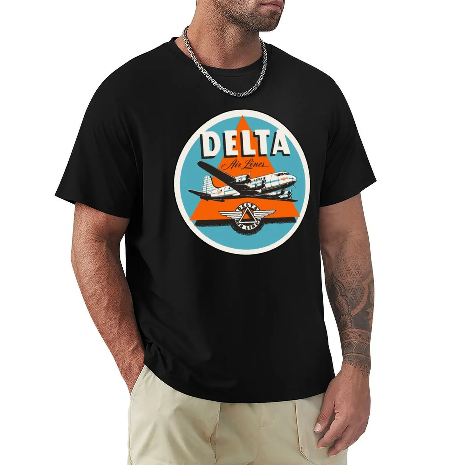 

Delta Airlines T-Shirt Soft Basic Cotton Short Sleeve Tee