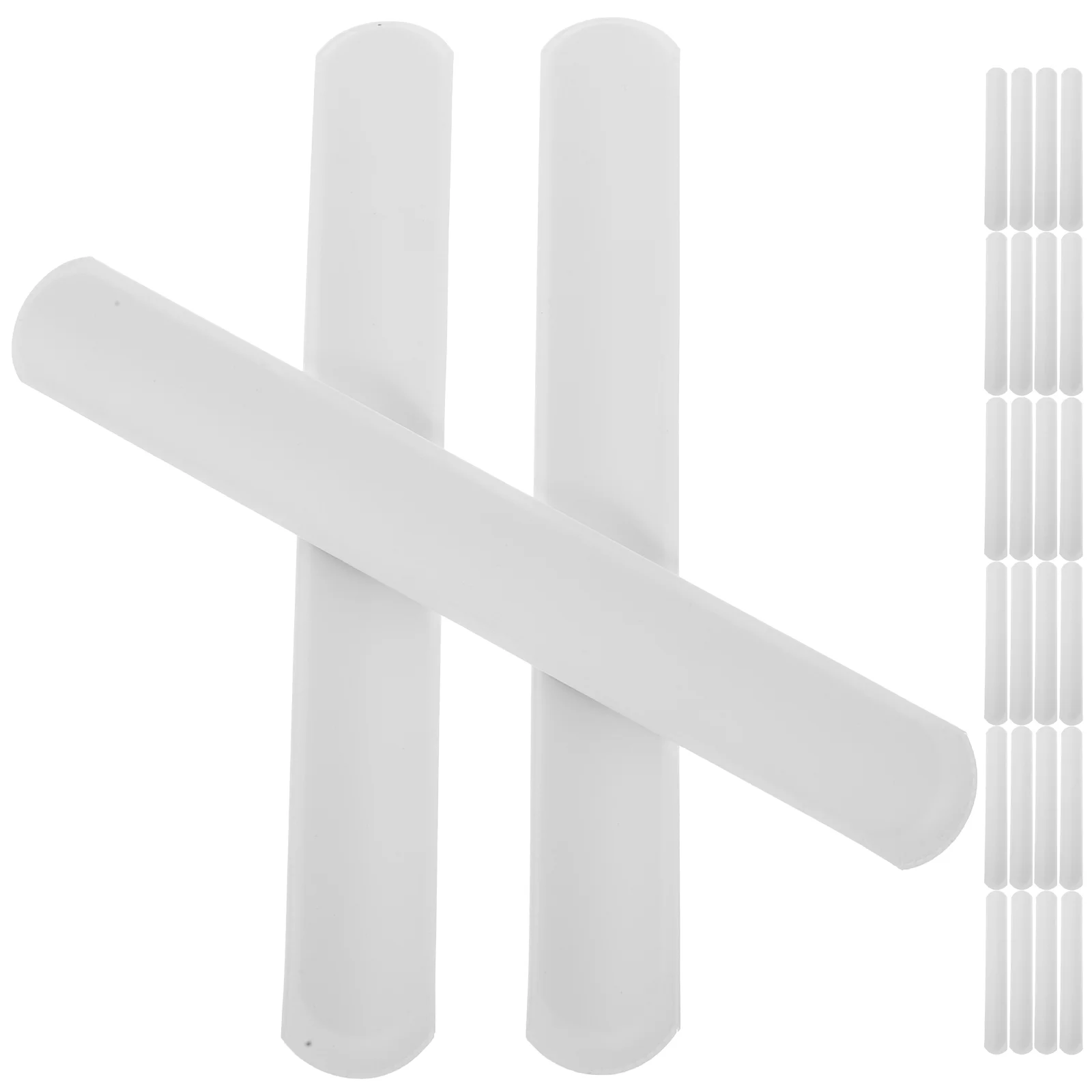 30 Pcs Bracelets Papa Circle Slap Painting for Kids Snap Band Button Wristband White Craft Supplies Materials Child