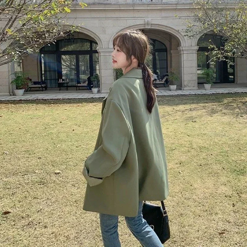 البوب الأسود المرأة S ملابس خارجية خندق معطف الملابس معطف الأخضر فضفاض الإناث معاطف وسترات أنيقة أنيقة على الترويج في