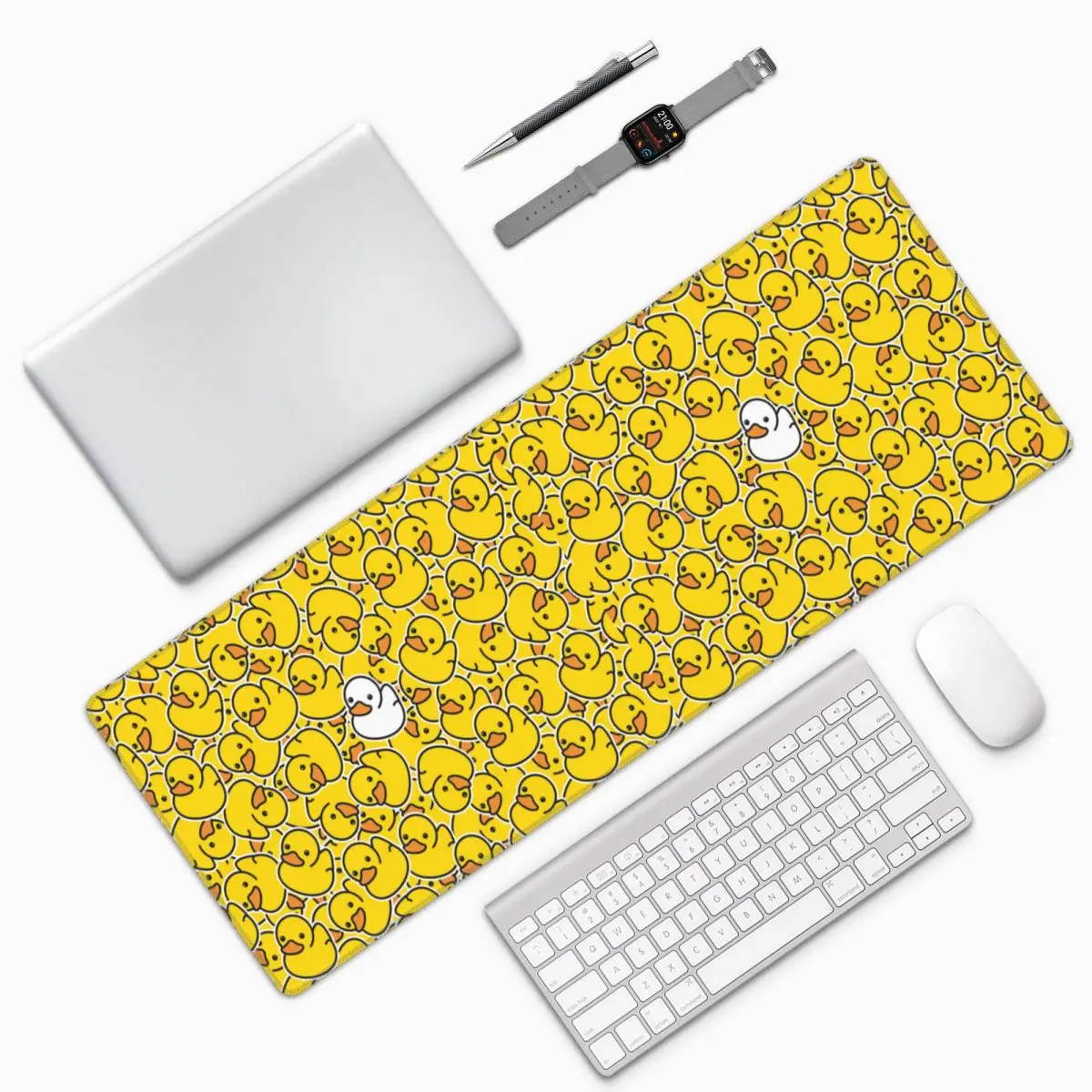 Yellow Duck Pattern Large Mouse Pad Computer Keyboard Mouse Mat Gaming PC Laptop Desk Mat Office Accessories Table Mats