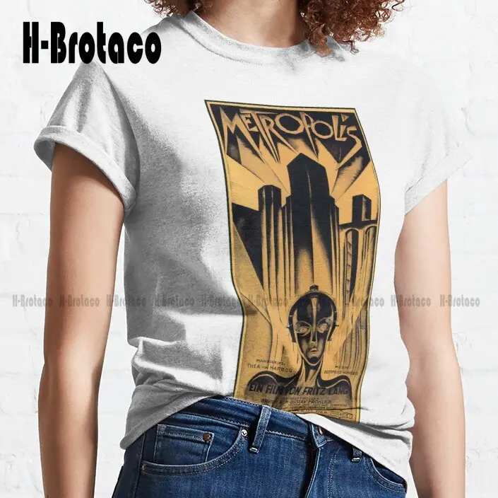 Metropolis - Fritz Lang Movie Classic T-Shirt Custom Gift Funny Art Streetwear Cartoon Tee Xs-5Xl Unisex Digital Printing Retro