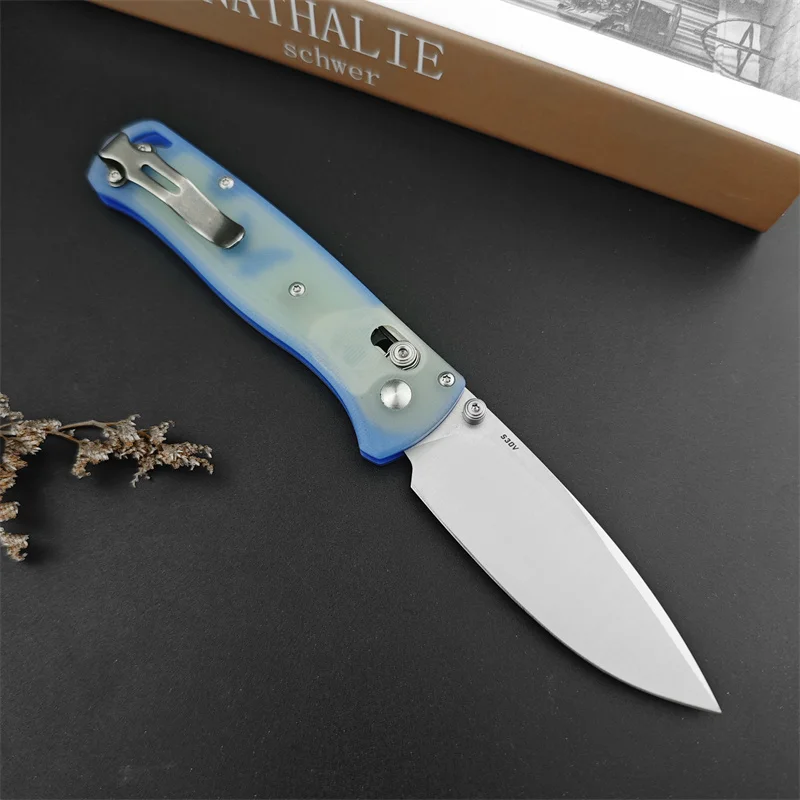 BM535, Outdoor Tactical Hunting Self-defense Rescue Pocket EDC Pocket Knife, Men\'s gift, G10 handle 8C13Mov handle