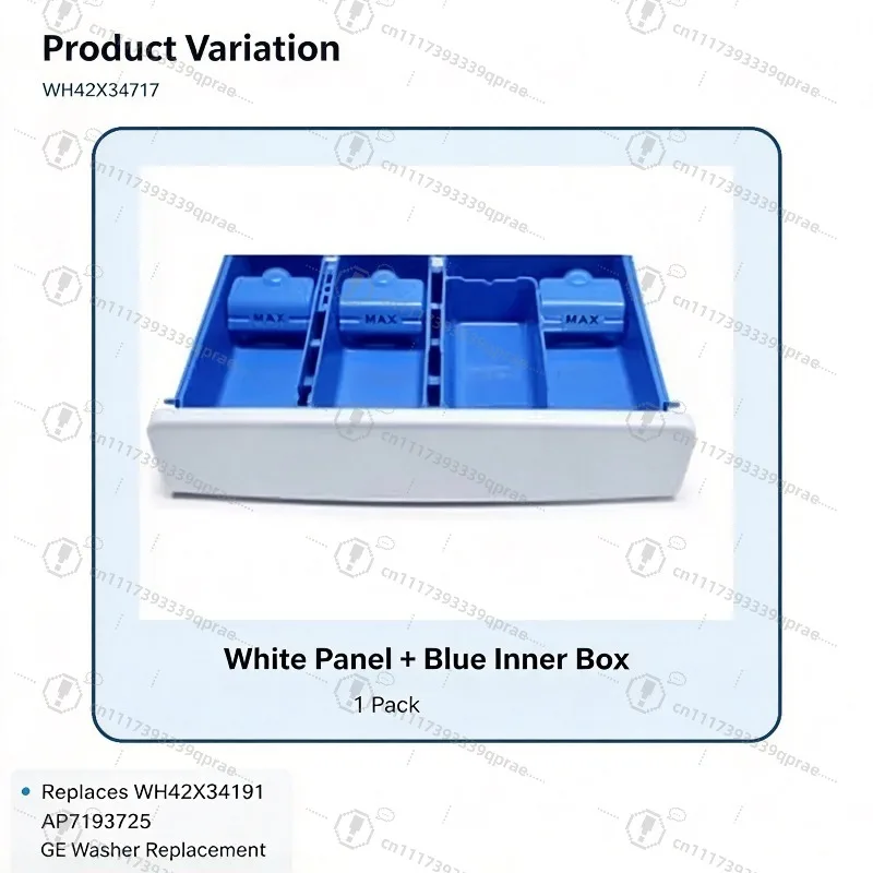 Washing Machine Detergent Dispenser Drawer, Compatible with GE WH42X34717 WH42X34191 AP7193725
