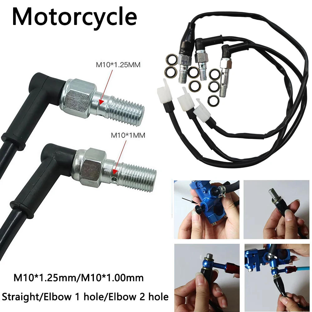 Interruttore Luce Freno Idraulico M10 1.00mm 1.25mm Universale per Moto, Sensore di Pressione Luce Stop Posteriore di Ricambio
