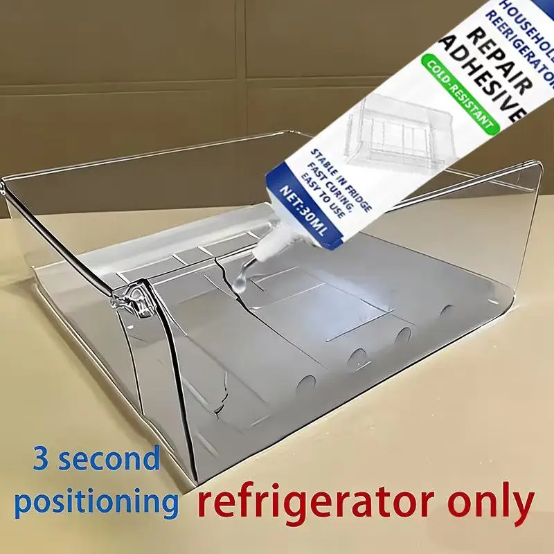 30ML Low Temp Cold Resistant Refrigerator Repair Glue Waterproof Strong Adhesive Quick Dry Fridge Drawer Door Seal Anti-freeze