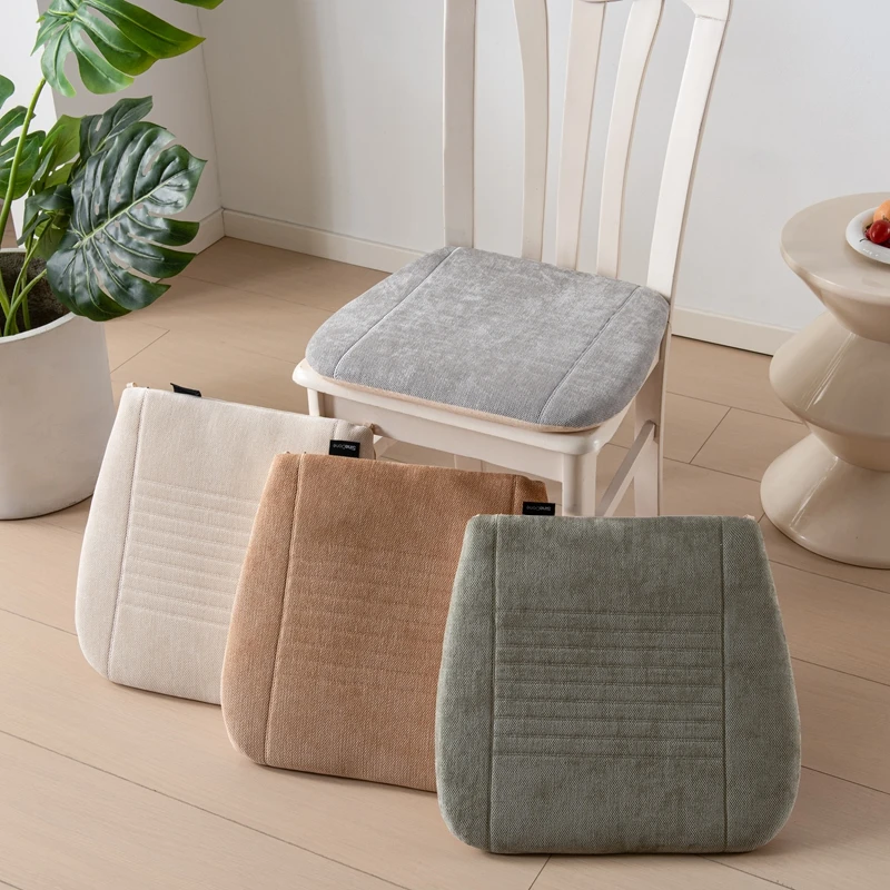 

Fall Winter Sheep Nyl Chair Cushion Simple Warm Hoof Shaped Wooden Chair Cushion Removable Washable Breathable Lon...