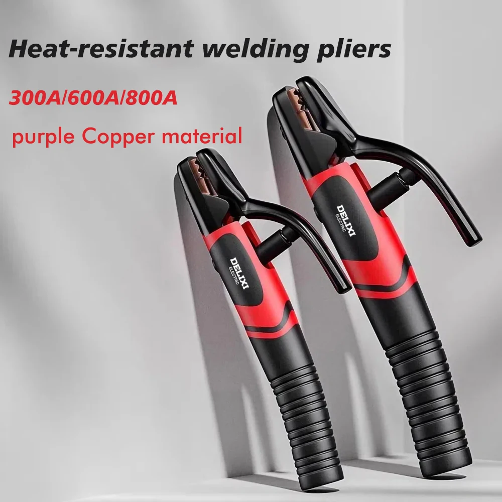 

Copper electric welding pliers Heavy Duty Jaw Holding Plier Electrode Clamp Stick Welding Machine Welder Tools 300A 600A 800A