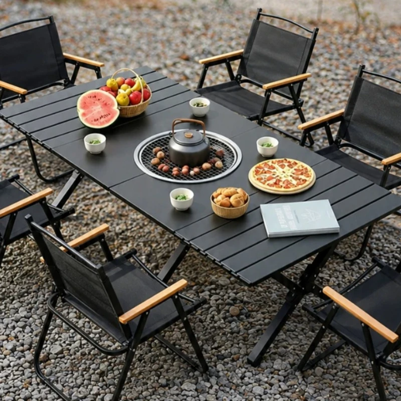 Seating Festival Camp Table Backyard Gadgets Modern Extensible Foldable Table Barbecue Grill Meble Ogrodowe Gardens Furniture