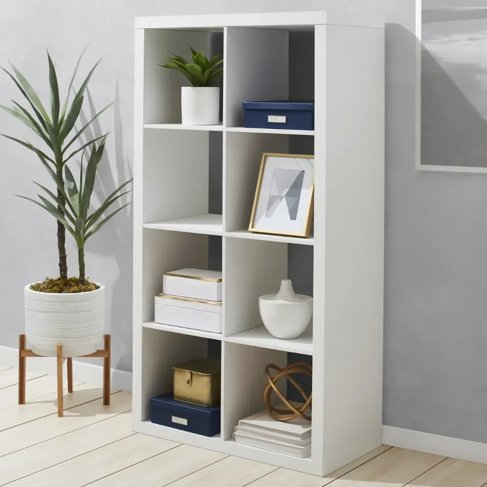 Homes 8-Cube Storage Organizer, White Texture