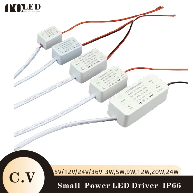 DC5V/12V/24V/36V; 3W/5W/9W/12W/20W/24W Low-power Compact Constant-voltage Switching LED Driver Power Supplies Waterproofing SKD