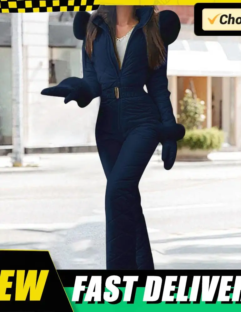 

Winter Outdoor Sports Jumpsuit Slim Fit Colorful Coveralls Snowboard Jackets for Women