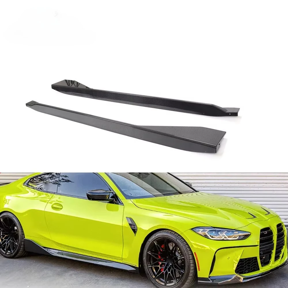 

Wovtech Real Carbon Fiber Side Skirts for BMW 4 Series G82 M4 Coupe 2-Door 2021- 2022,after Car Test
