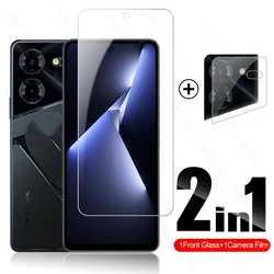 2-In-1 Camera Les Screen Protector Tempered Glass For Tecno Pova5 Pova 5 Pro X Free Fire 4G 2023 LH7n,LH8n 6.78