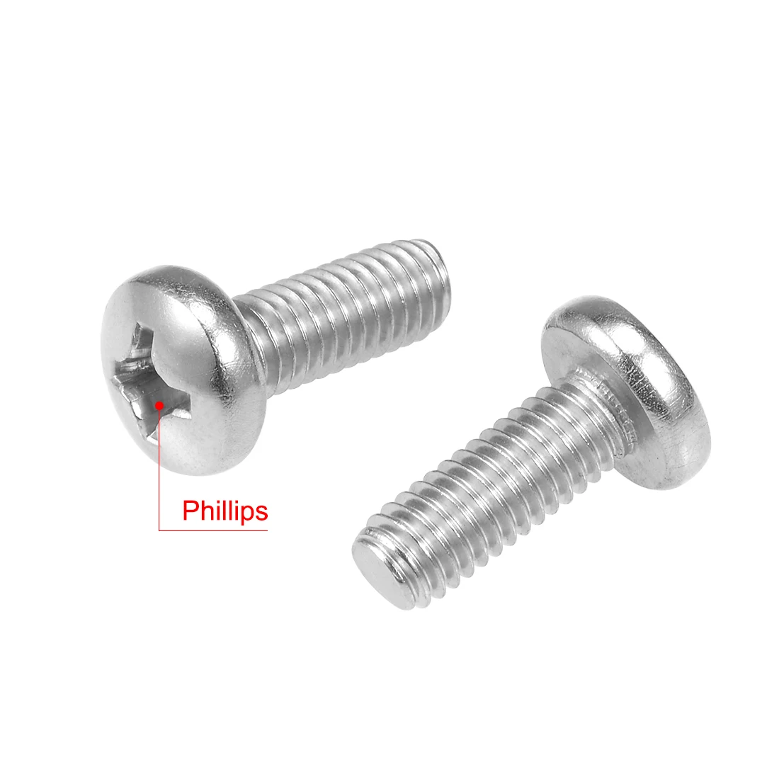 Uxcell 2-60pcs M4 M5 M6 M8 Cross Phillips Pan Head Screw 304 Stainless Steel Fasteners Bolts Machine Screws 5-90mm