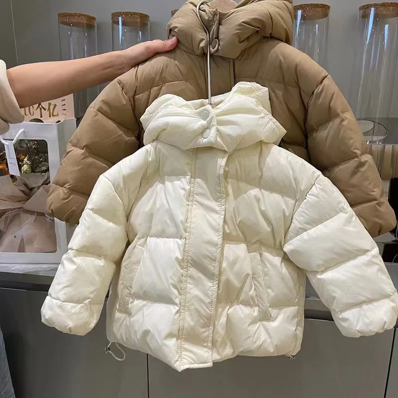 Ropa acolchada de algodón para niñas, chaqueta acolchada de algodón para mantener el calor para bebés, abrigo de moda de estilo coreano Simple, 2024