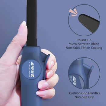 Safex, Veilig Draagbaar Express Pakket Push Utility Mes Multifunctionele Doos Cutter Sleutelhanger Haak Mes Scherp Snijgereedschap