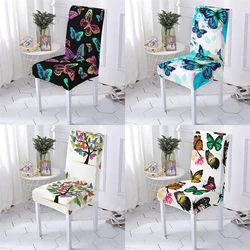 Animal Style Chair Cover Elastic Chairs Covers For Dining Chiars Covers Cartoon Butterfly Pattern Cover Of Chair Home Stuhlbezug