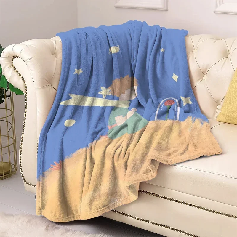 The Little Prince Boho Blanket for Decorative Sofa Cute Bedroom Decoration Fluffy Soft Blankets Bedspread Bed Throw Fleece Hairy