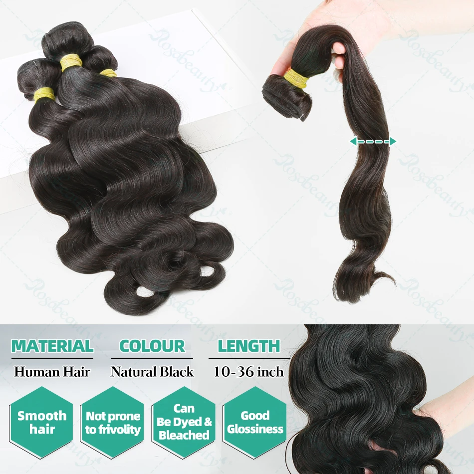 Body Wave Bundels Human Hair Extensions Braziliaans Water Golvend Ruw Haar Bundels 100% Onverwerkte Maagdelijke Dubbele Inslag Haar Weven