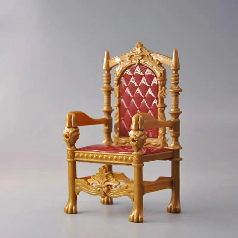 Miniature Chair of the King's Chair, Dollhouse Soldier Scene Accessories, Throne Model, Tabletop Decoration, 1:12