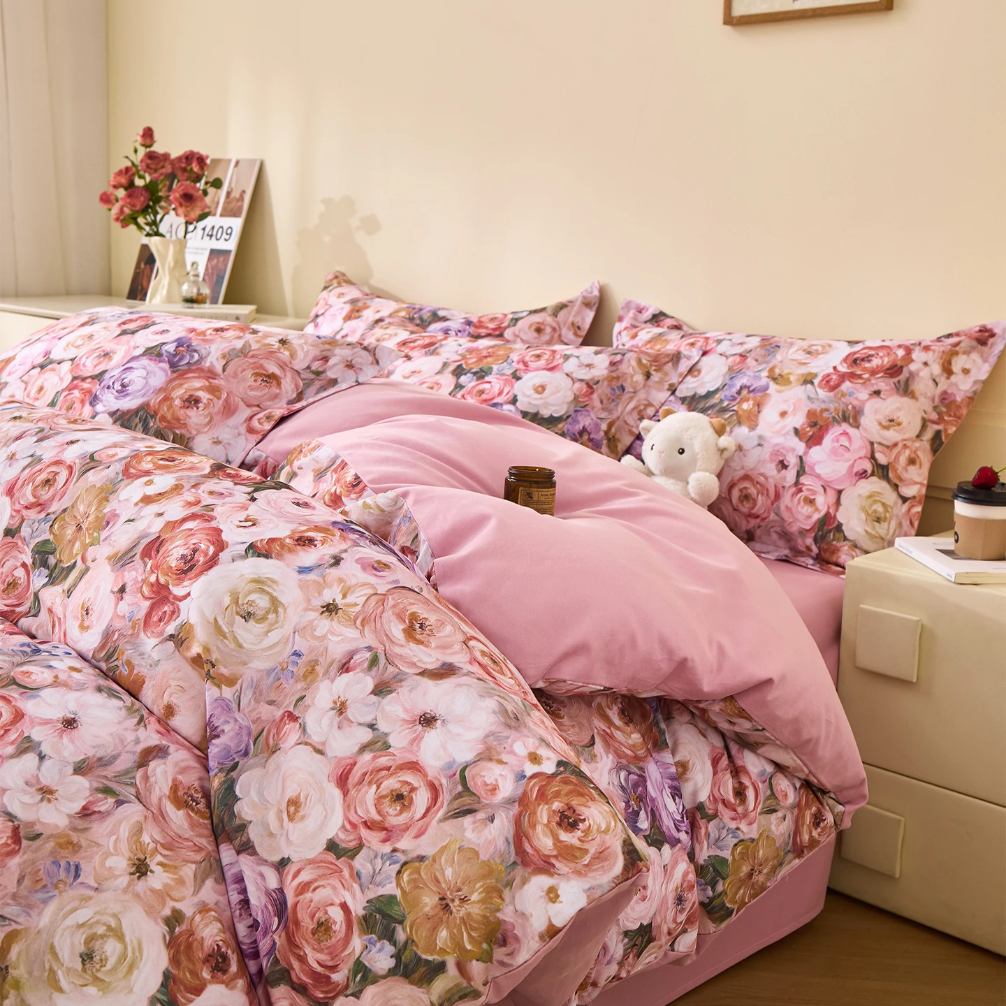 

Floral Style Quilts Cover Pure Cotton Comforter Covers Single/Double/Queen/King Size Duvets Cover Soft Bedding (No Pillowcase)