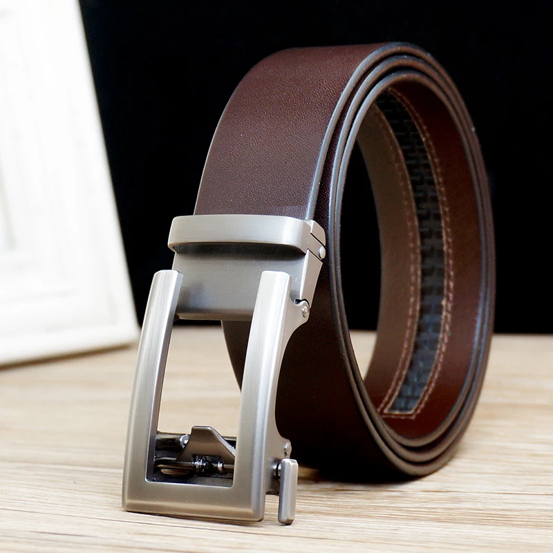 

Mens belts, Head layer cowhide automatic buckle belt, cowhide pants with belt, leather casual formal wear