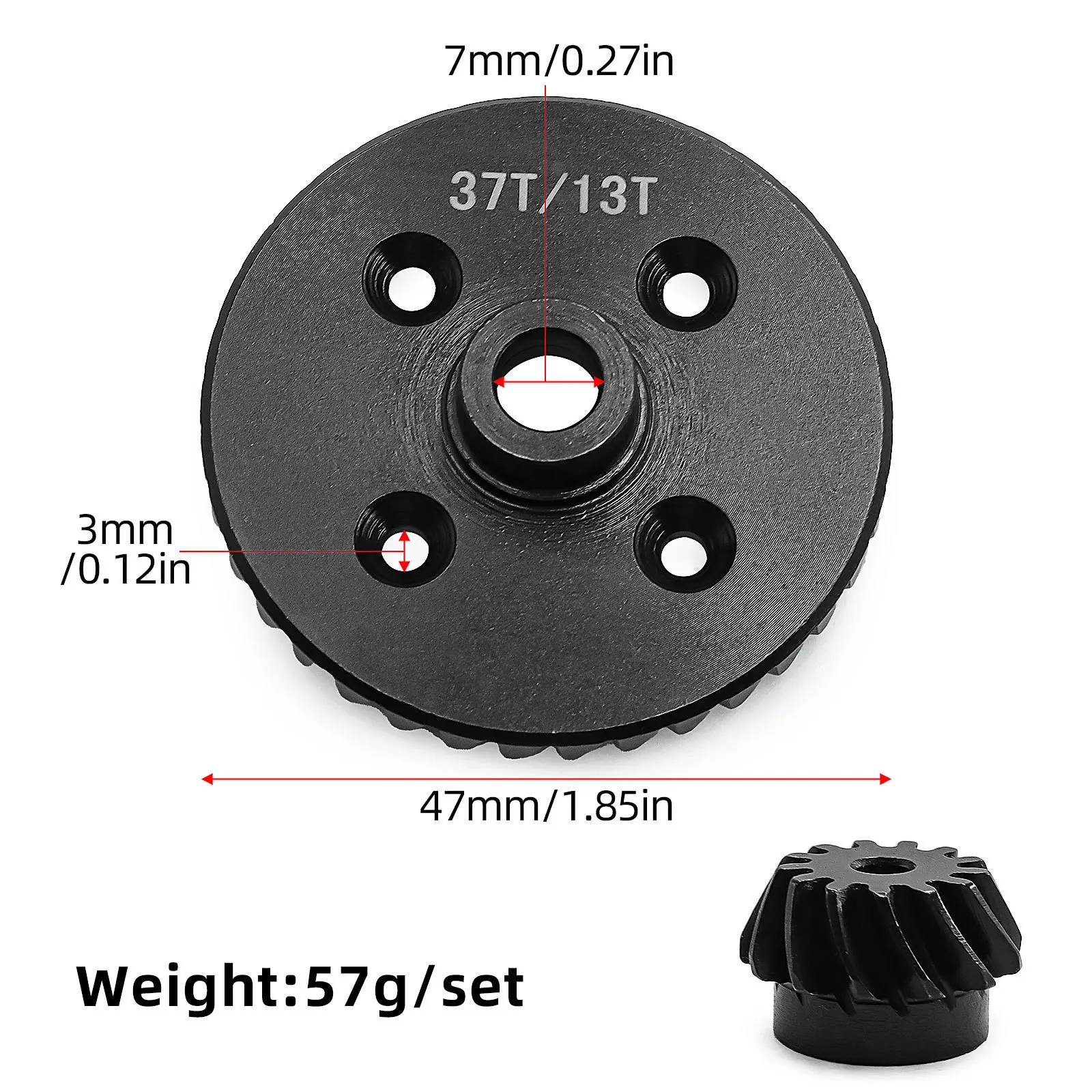 Передняя и задняя стальная кольцевая шестерня дифференциала 8978 8977 для TRAXXAS 1/8 MAXX SLASH 1/10 MAXX 2,0, обновленные детали, аксессуары