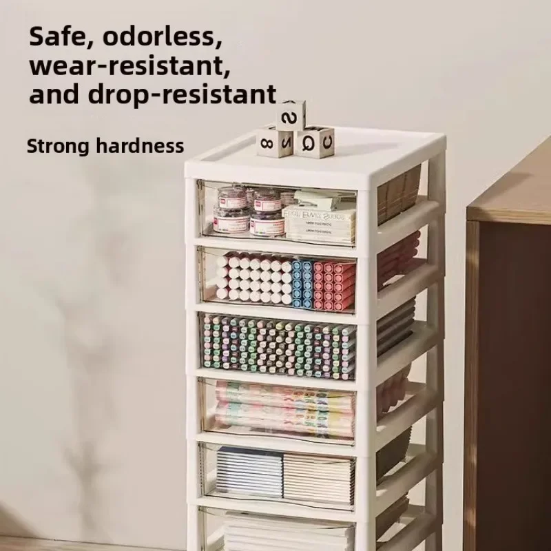 Storage Box Multi Layer File Organizer Office Cabinet Filing Cabinet Office Desk Drawer Cabinet Transparent Wheeled