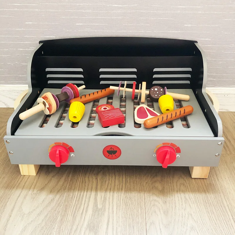 

Diy Wooden Children Barbecue Grill Pretend Play Kitchen Toys Miniature Dollhouse Accessories Girls Toys Montessori Board Games