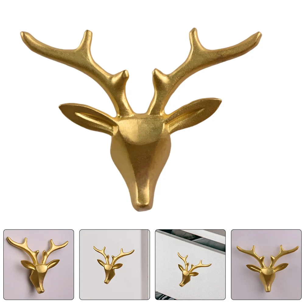 

Brass Deer Head Knob for Dresser Drawers Cabinet Handle Vintage Closet Door Pull Kitchen Drawer Pull Decorative Furniture