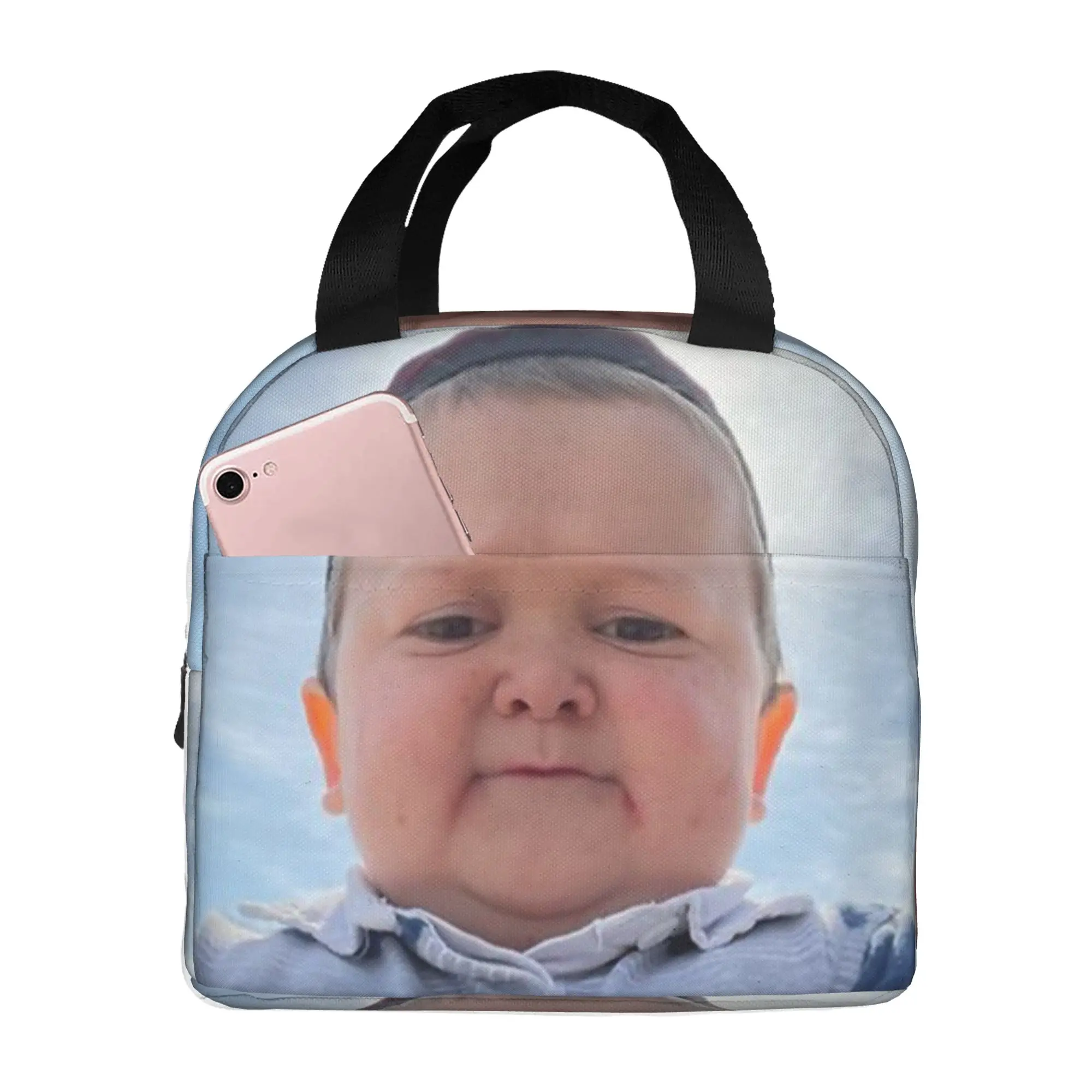 Hasbulla Hasbullah Smile Insulated Lunch Bags for Women  Portable Cooler Thermal Food Lunch Box School